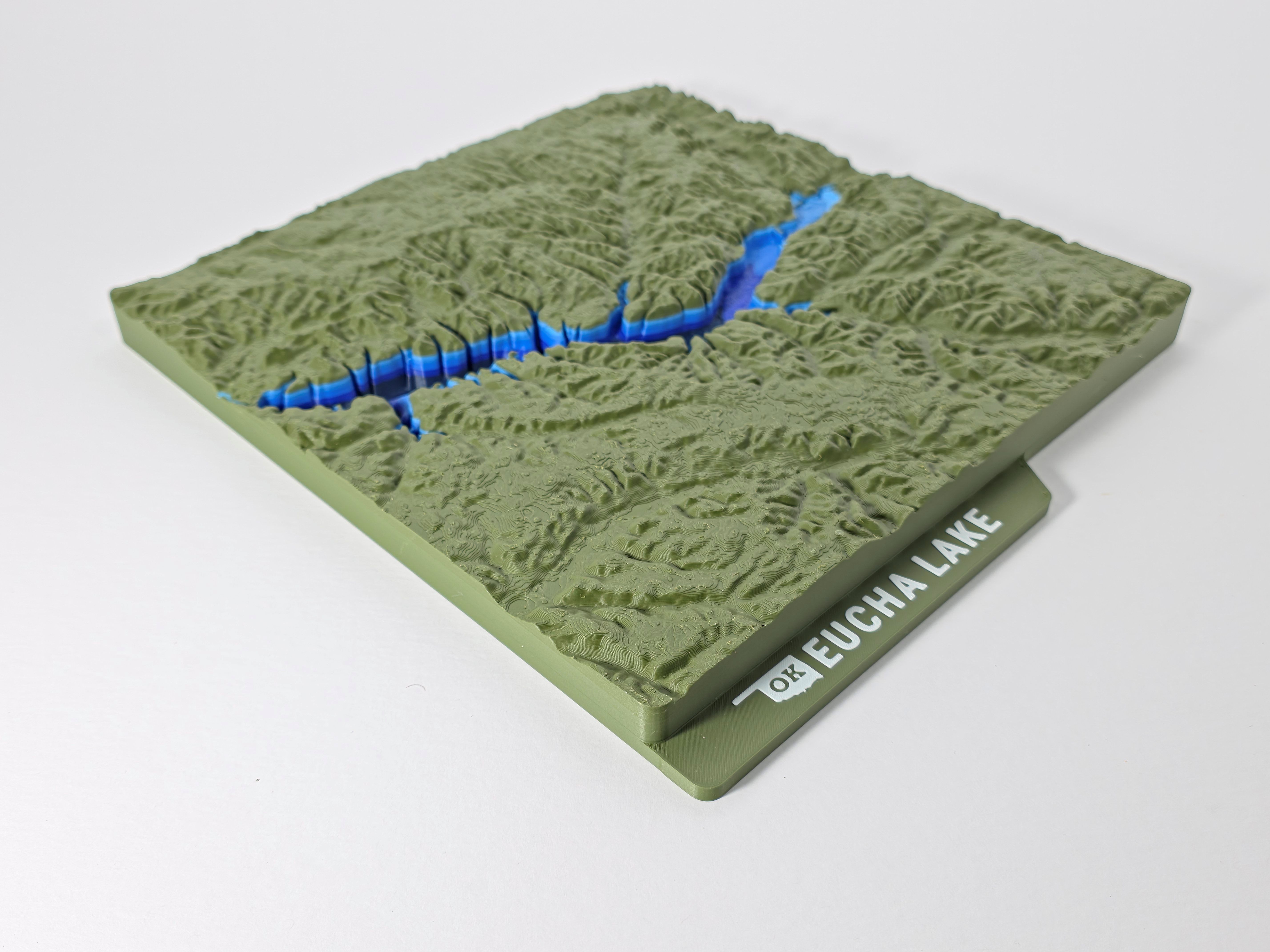 Eucha Lake Topographic Map - Hero Image