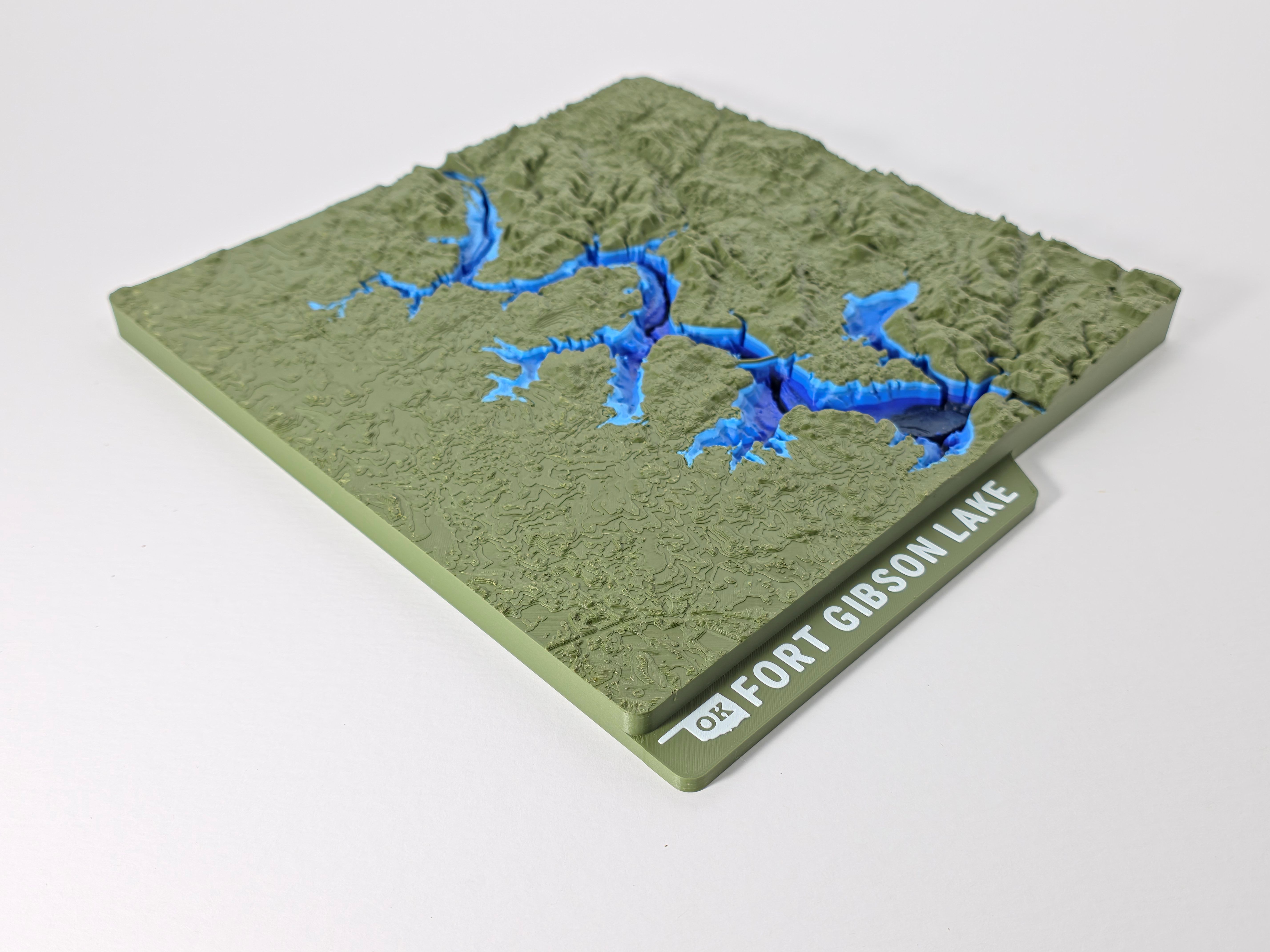 Fort Gibson Lake Topographic Map - Hero Image