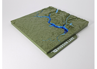 Hudson Lake Topographic Map - Hero Image