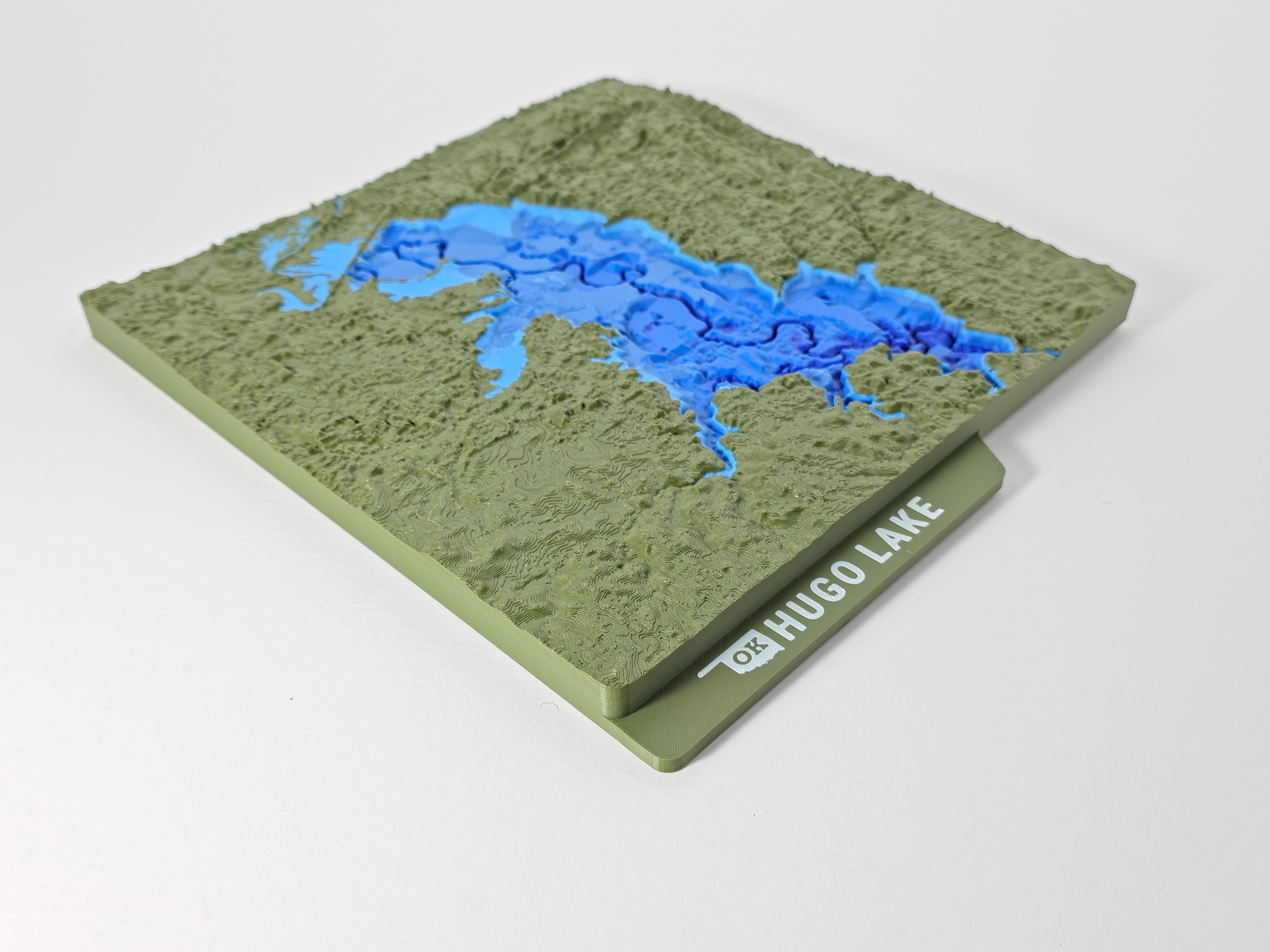 Hugo Lake Topographic Map - Hero Image