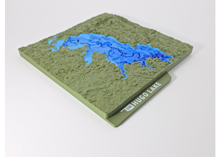 Hugo Lake Topographic Map - Hero Image