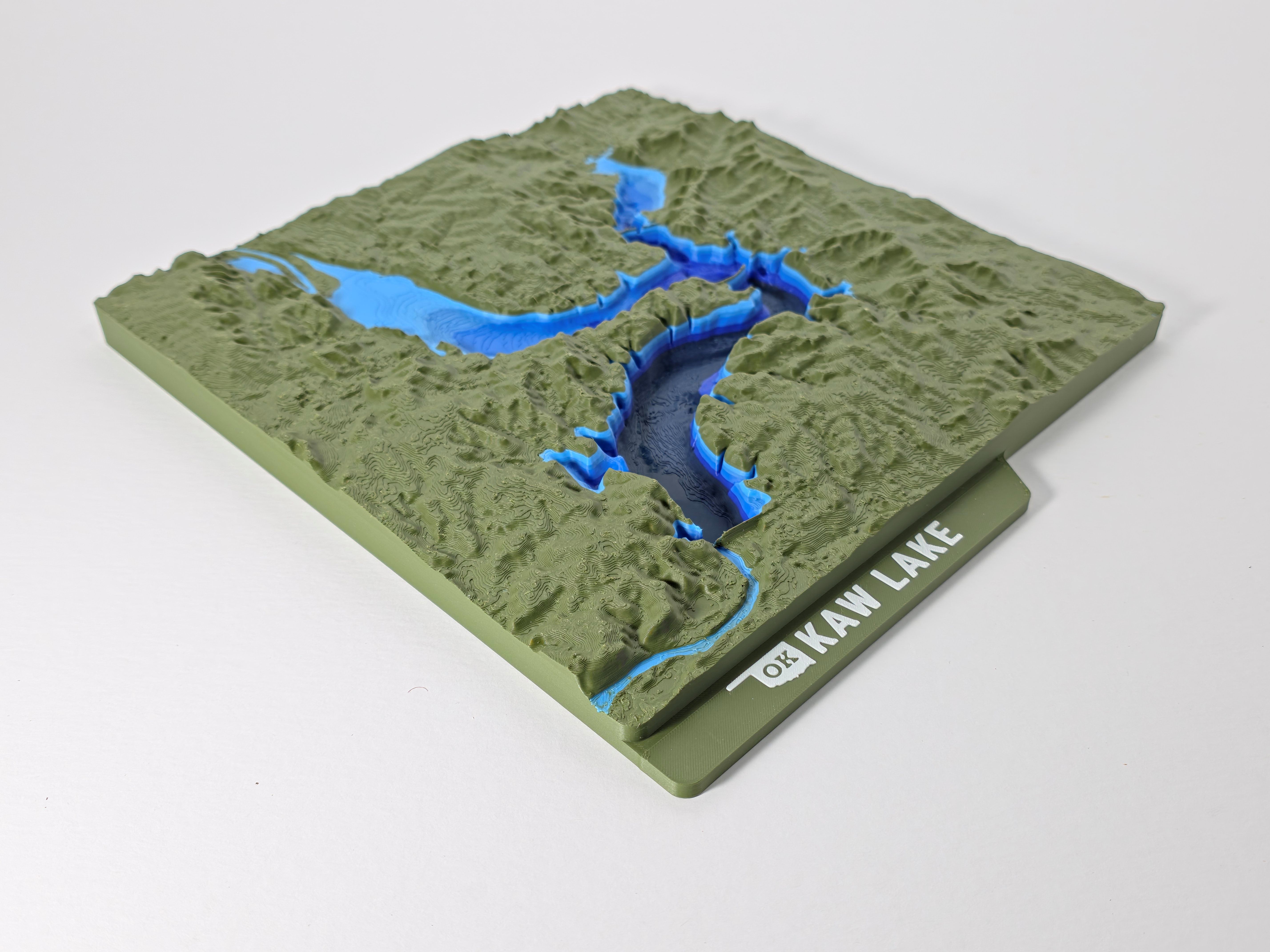 Kaw Lake Topographic Map - Hero Image