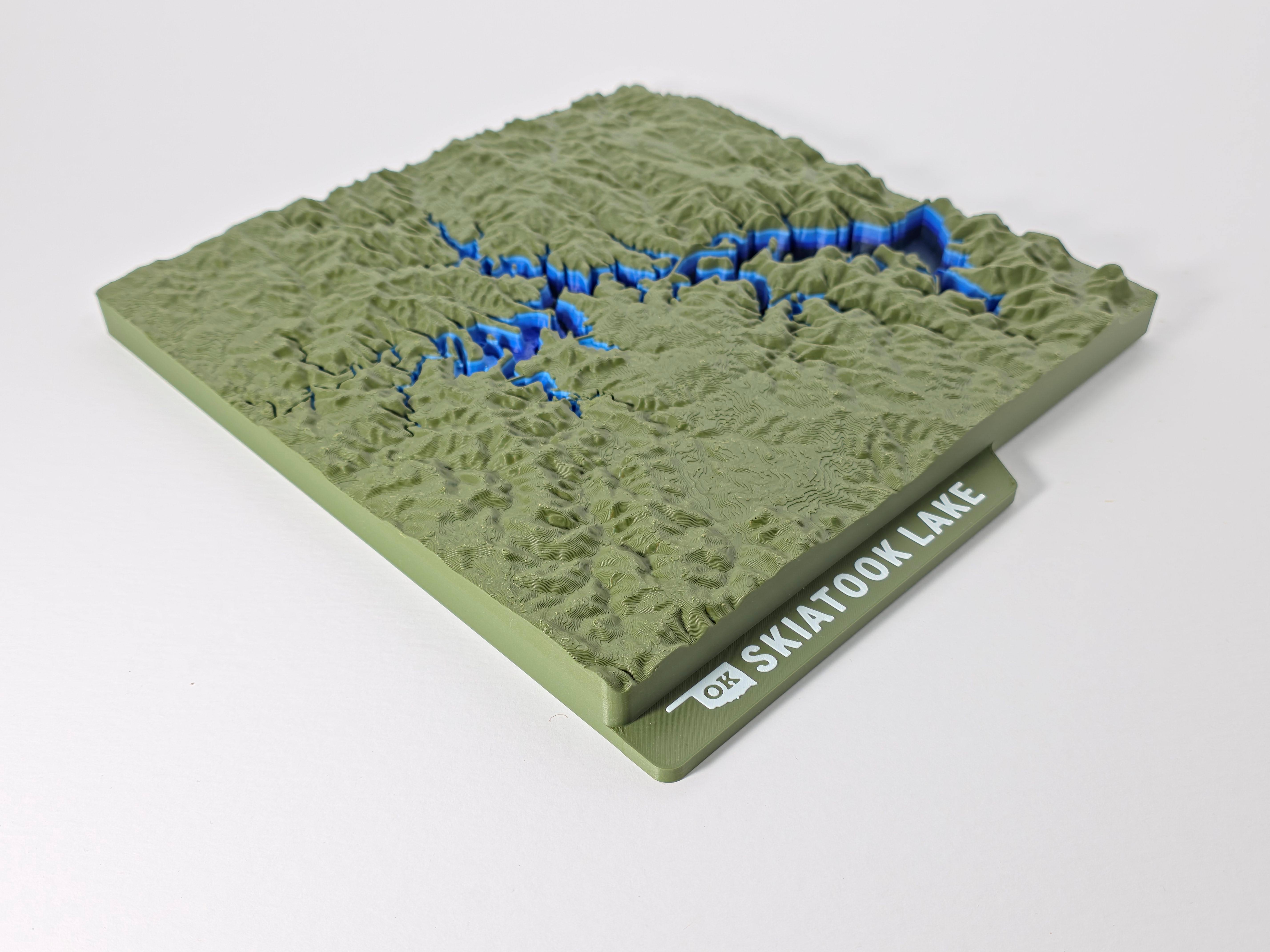 Skiatook Lake Topographic Map - Hero Image