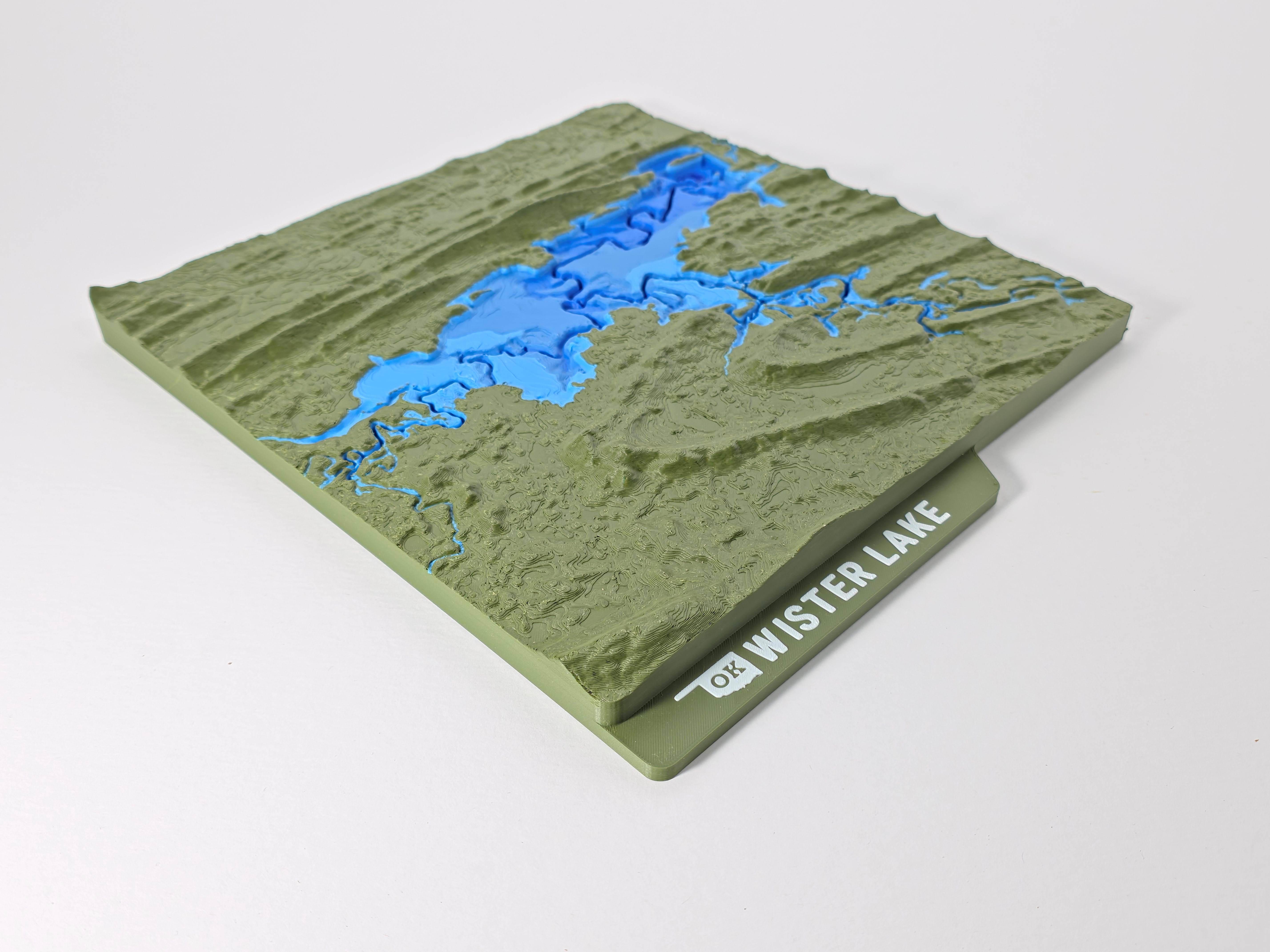 Wister Lake Topographic Map - Hero Image