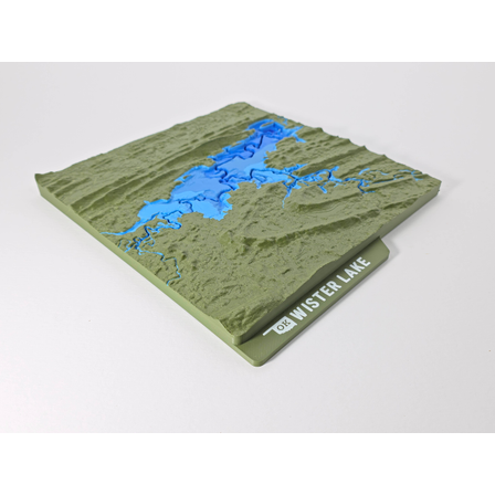 Wister Lake Topographic Map - Hero Image